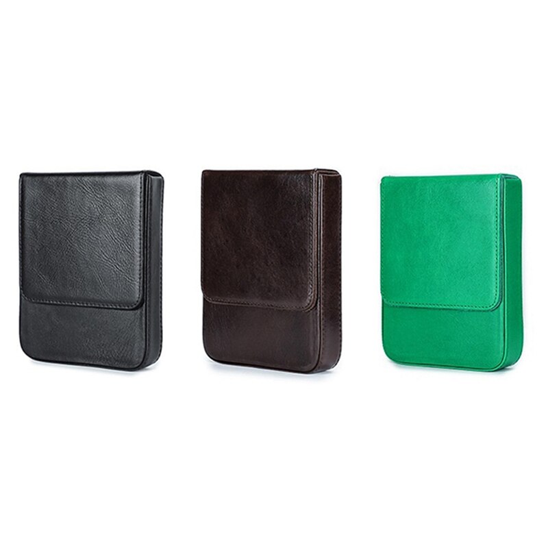 Pen Case Holder Handmade Fountain Pen Case Retro Pen Box Organizer For Men Women Boys Girls , Coffee